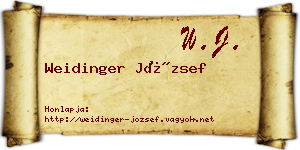 Weidinger József névjegykártya